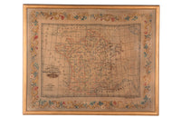 Framed Early 19th Century Silkwork French Map - French Decorative Antiques - Silkwork - Antique Textiles - Cartography - Decorative Antiques - Decorative Accessories - Wall Art - Wall decorations - Antique Needlework - Antique Maps - Antique Shope Tetbury - adpsantiques - AD & PS Antiques 