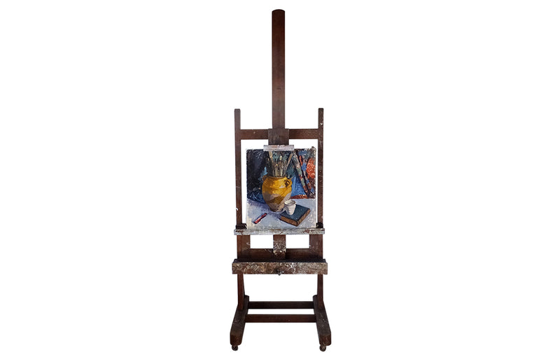 Antique French Artist's Easel-Decorative Accessories-French Antiques-Easel-Artist Studio-AD & PS Antiques