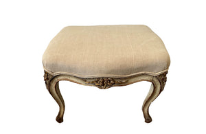 French Louis XV Revival Stool - Antique Painted Furniture - French Antique Furniture - Antique Stools - Painted Stool - Antique Linen - Seating - French Decorative Antiques - Antique Shops Tetbury - adpsantiques - AD & PS Antiques