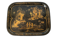 Large Napoleon III Tole Chinoiserie Tray - French Decorative Antiques - Antique Tray - Decorative Accessories - Toleware - Antique Shops Tetbury - adpsantiques - AD & PS Antiques