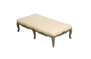 Long Louis XV Revival Footstool-Seating-Footstool-French Antiques-Painted 19th Century Antique Footstool-AD & PS Antiques