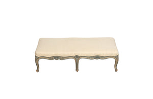 Long Louis XV Revival Footstool-Seating-Footstool-French Antiques-Painted 19th Century Antique Footstool-AD & PS Antiques
