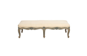 Long Louis XV Revival Footstool-Seating-Footstool-French Antiques-Painted 19th Century Antique Footstool-AD & PS Antiques
