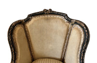 Louis XVI Revival Duchesse Brisee - French Antique Furniture - Antique Daybed - French Antiques - Antique Armchair  - AD & PS Antiques