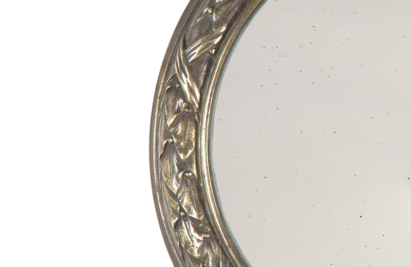Neo-Classical Bronze Wreath Mirror - Decorative Mirrors - french Antique mirrors - French Decorative Antiques -Antique Shops Tetbury - Wall Decoration -Unusual Mirrors -Round Antique Mirrors - Decorative Accessories -Decorative Antiques - AD & PS Antiques
