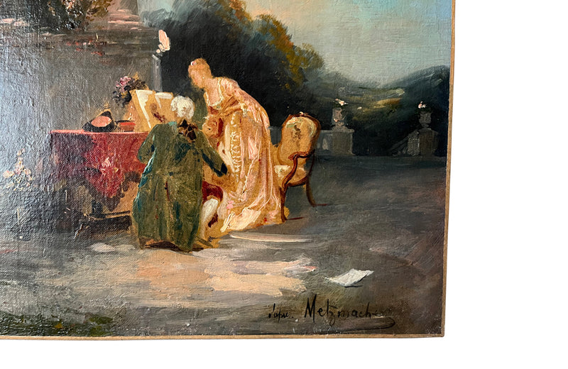 Pair Of Paintings After Metzmacher - French Decorative Antiques - Pair Of Paintings - Wall Art - Oil Paintings - Decorative Antiques - Art - Wall Decoration - Antique Shops Tetbury - adpsantiques - AD & PS Antiques