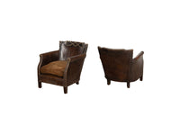 PAIR OF PETITE FRENCH LEATHER CLUB CHAIRS