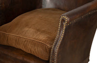 PAIR OF PETITE FRENCH LEATHER CLUB CHAIRS