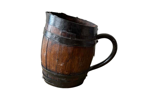 Small Wooden French Wine Jug - French Decorative Antiques - Wine Related Antiques - Decorative Accessories - Wime & Food Related Antiques - Wooden Jug - Antique Shops Tetbury - AD & PS Antiques