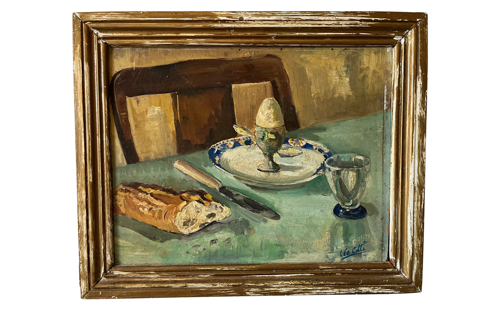 Still Life Painting Of A Breakfast Table  - French Decorative Antiques - Still Life Painting - French Painting - Signed Artwork - Wall Art - Paintings - Modern Art - Antique Shops Tetbury - adpsantiques - AD & PS Antiques
