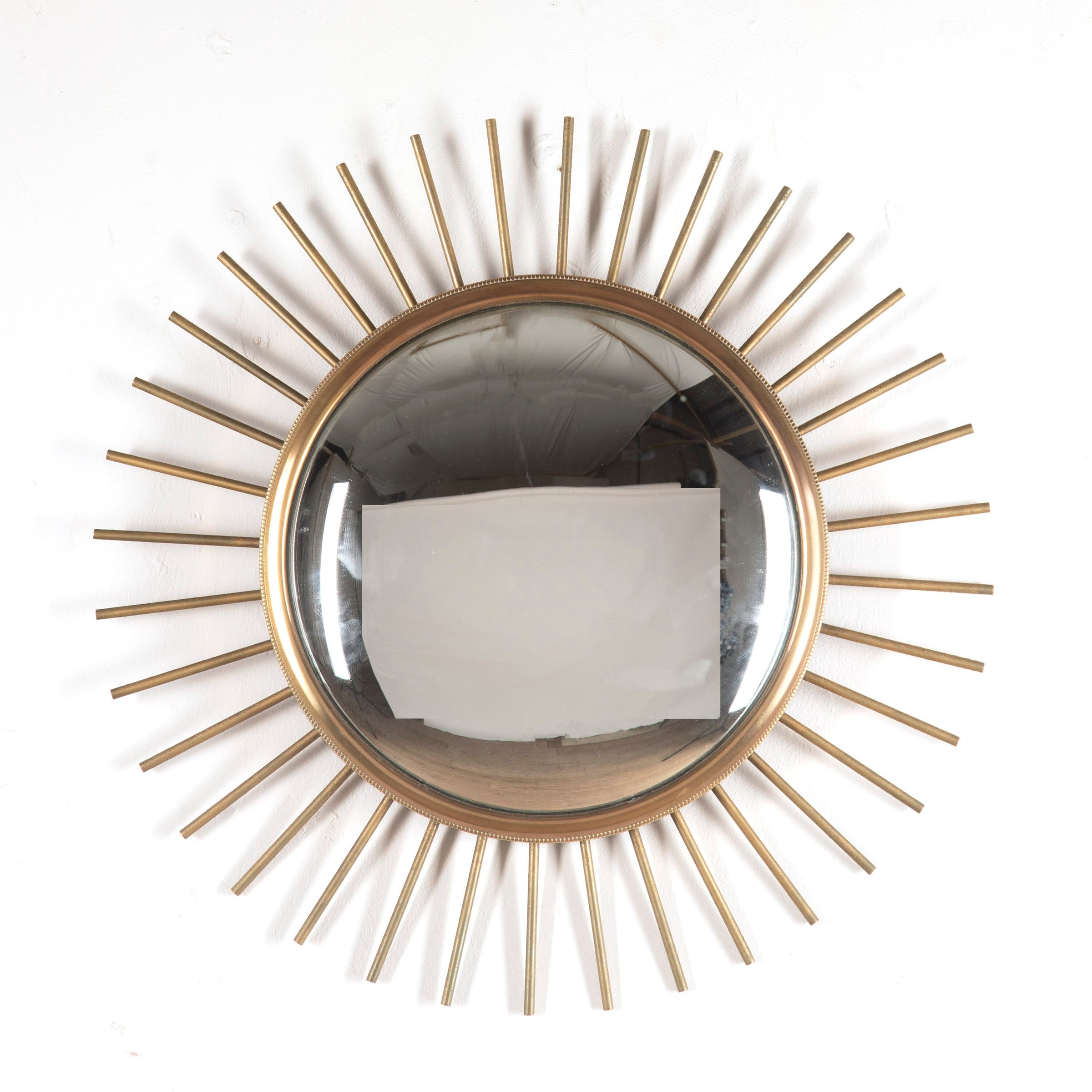 Vintage Convex Sunray Mirror – Vintage Sunburst Mirror - Convex Mirror - Vintage Mirror -Mirrors -French Antique Mirror - AD & PS Antiques